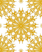 Golden Sunburst Floral Medallion Rug