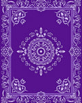 Vibrant Purple Mandala Floral Frame Rug
