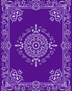 Vibrant Purple Mandala Floral Frame Rug