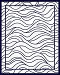 Dark Blue Flowing Wave Lines Rug