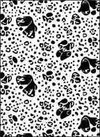 Black White Dalmatian Spots Rug
