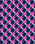 Pink and Navy Abstract Kicks Rug