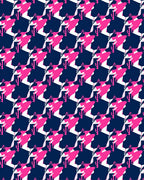 Pink and Navy Abstract Kicks Rug