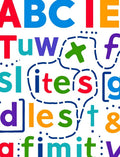 Vibrant Letter Collage Fun Rug