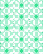 Mint Green Geometric Abstract Shape Rug