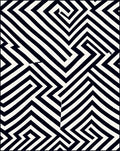 Sharp Black White Angular Path Rug