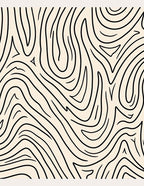Abstract Black Organic Swirl Rug