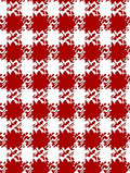 Bold Red White Houndstooth Check Rug