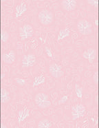 Soft Coral Feather Swirls Rug