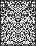 Intricate Black Floral Arabesque Lacework Rug