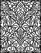 Intricate Black Floral Arabesque Lacework Rug