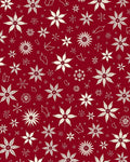 Crimson Cream Botanical Flower Medley Rug