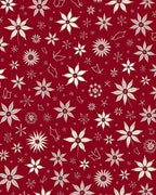 Crimson Cream Botanical Flower Medley Rug