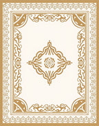 Oriental Gold Center Medallion Ivory Rug