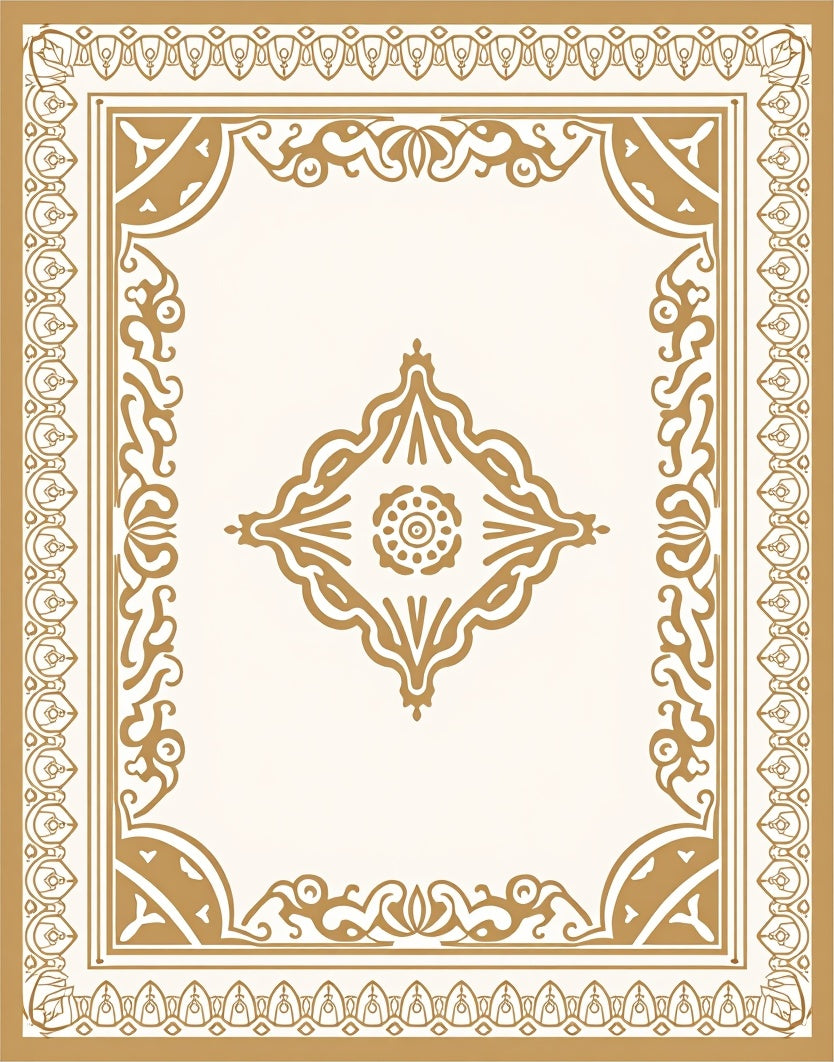 Oriental Gold Center Medallion Ivory Rug