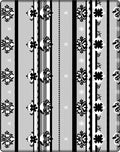 Monochromatic Snowflake Stripe Geometric Rug