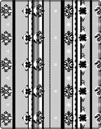 Monochromatic Snowflake Stripe Geometric Rug
