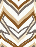 Brown Taupe Geometric Chevron Rug
