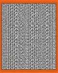 Black White Abstract Vertical Maze Rug