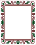 Deep Green Vine Border Rug