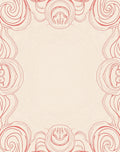 Salmon Swirl Frame Cream Rug