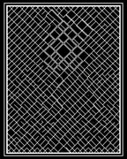 Monochrome Interlocking Square Grid Rug