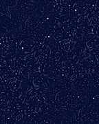 Deep Blue Starry Night Swirls Rug