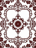 Deep Burgundy Classic Floral Medallion Rug
