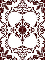 Deep Burgundy Classic Floral Medallion Rug