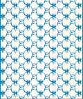 Teal Interlocking Linked Blossom Rug