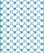 Teal Interlocking Linked Blossom Rug