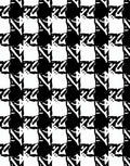 Black White Houndstooth Checkered Squares Rug