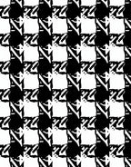 Black White Houndstooth Checkered Squares Rug