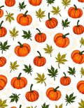 Autumn Pumpkin Leaf Scatter Rug