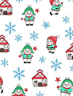 Cute Snowman And Snowflake Holiday Scene Rug