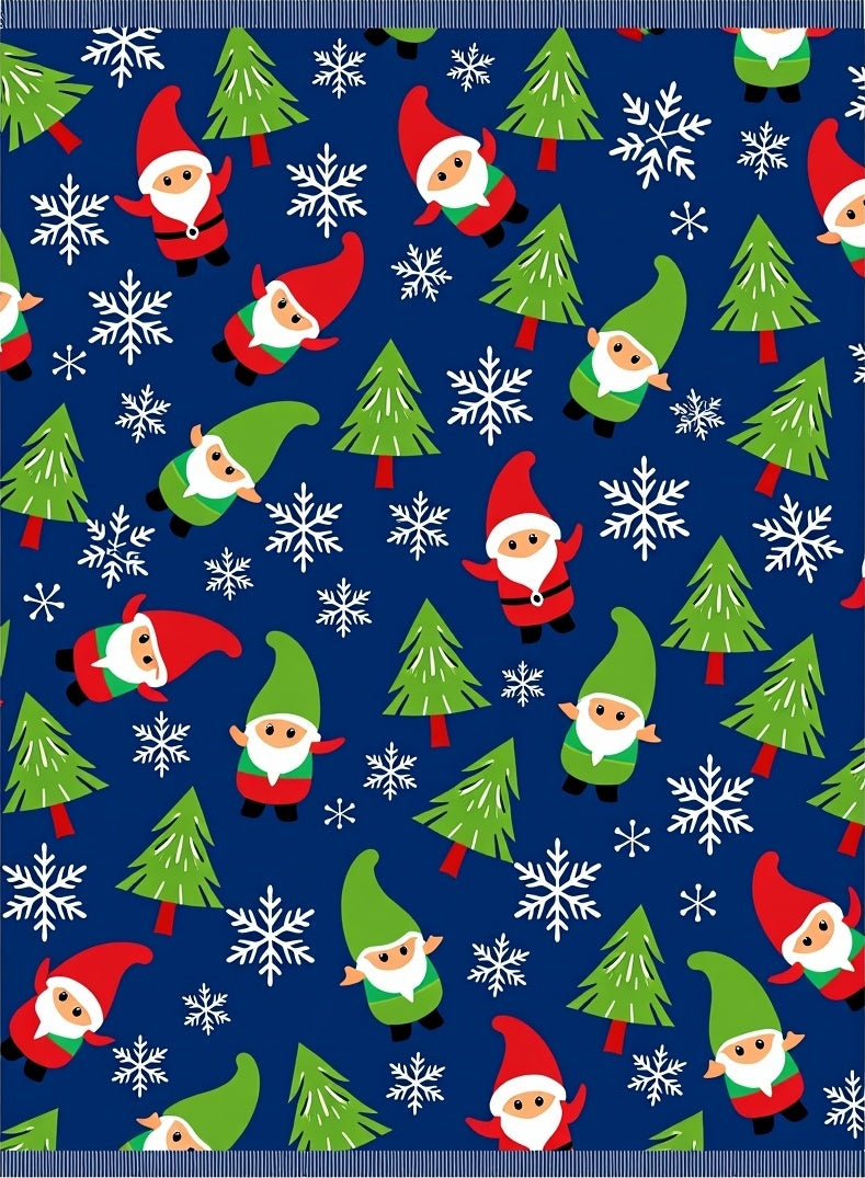 Charming Gnomes And Christmas Trees Rug