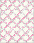Pink White Lattice Diamond Rug