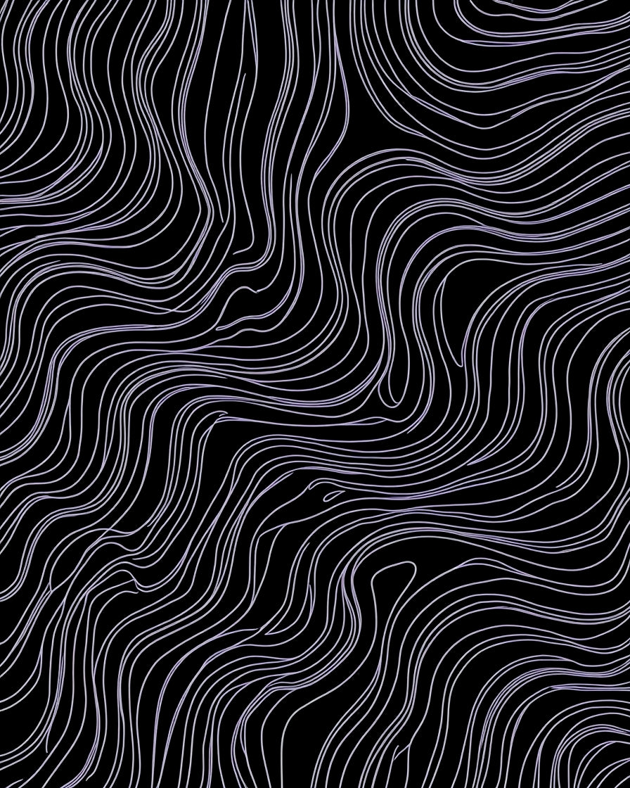 Abstract Lilac Wavy Lines Rug