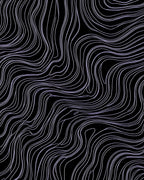 Abstract Lilac Wavy Lines Rug