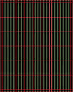 Modern Red Black Vertical Stripe Rug