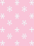 Winter White Snowflake Pink Background Rug
