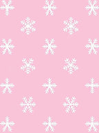Winter White Snowflake Pink Background Rug