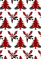 Crimson Pine Sprig Repeats Rug