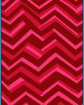 Crimson Pink Chevron Stripes Rug