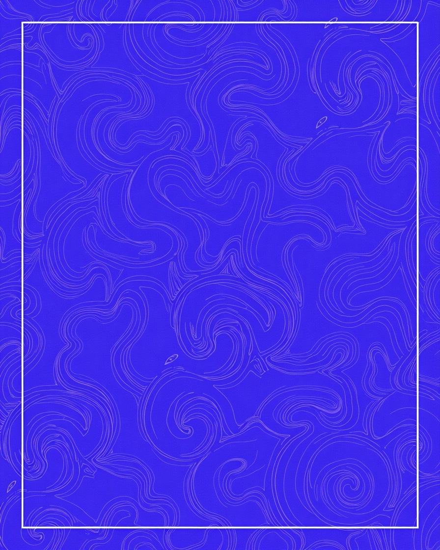 Deep Blue Swirl Abstract Rug