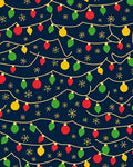 Festive Red Green Yellow Garland Rug