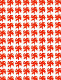 Retro Red Swirl Repeating Square Rug