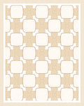 Cream Beige Interlocking Squares Rug