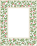 Green Holly Berry Frame Rug
