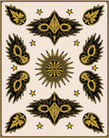 Golden Winged Sun Celestial Rug